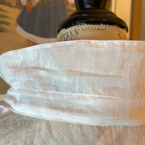 Grand & Greene white short sleeve large sheer blouse - Picture 14 of 17